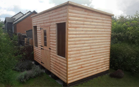 A loglap shed